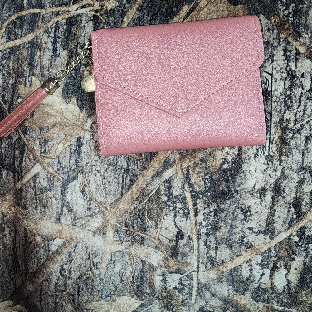 Pink Envelope Wristlet Wallet - Women's Compact Purse